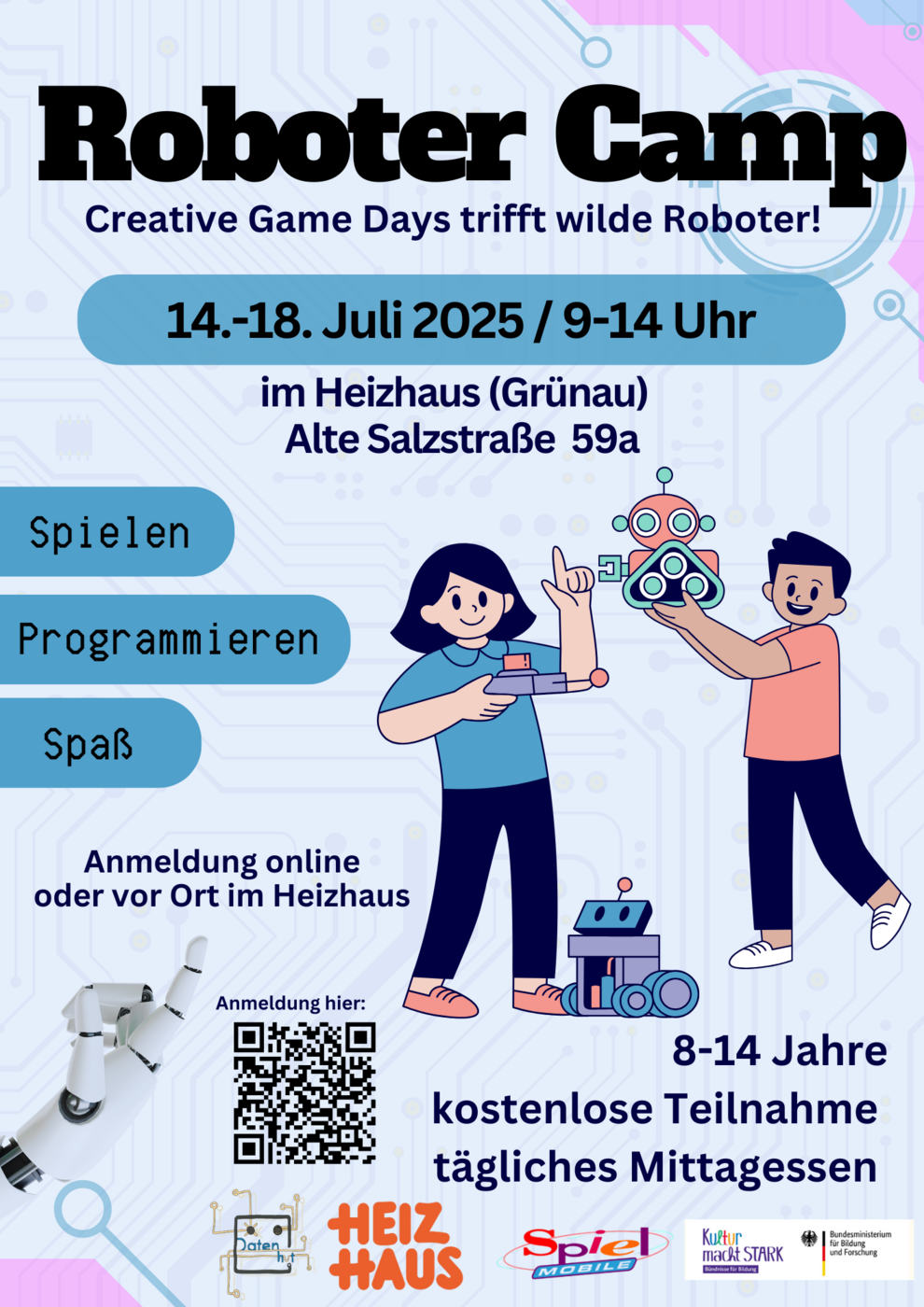 Flyer Robotercamp Heizhaus Sommer 2025