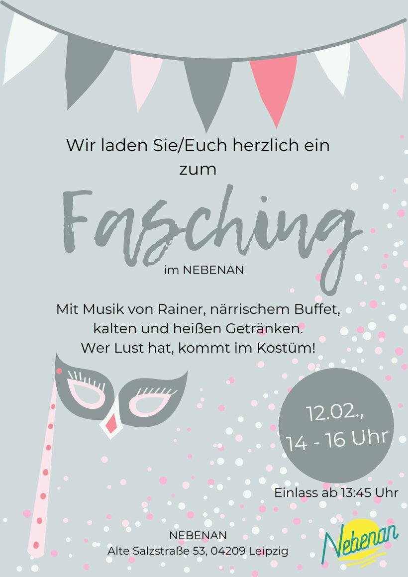 Fasching im Nebenan Flyer 24